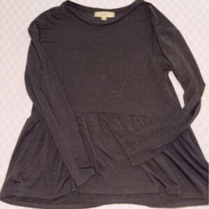 Loft size small black peplum casual, light weight sweater